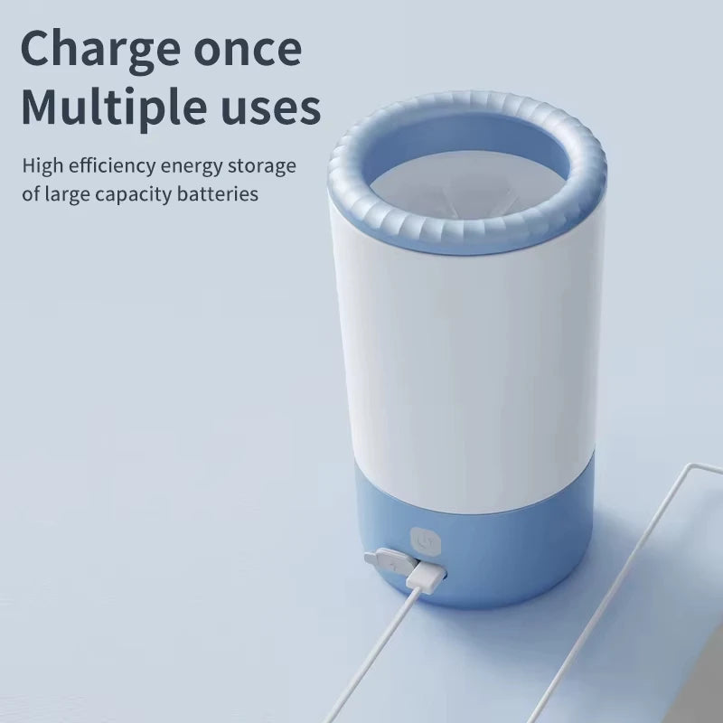 Automatic Electric Pet Paw Cleaner Portable Low Noise Waterproof Foot Washing Cup for Small Medium Pets