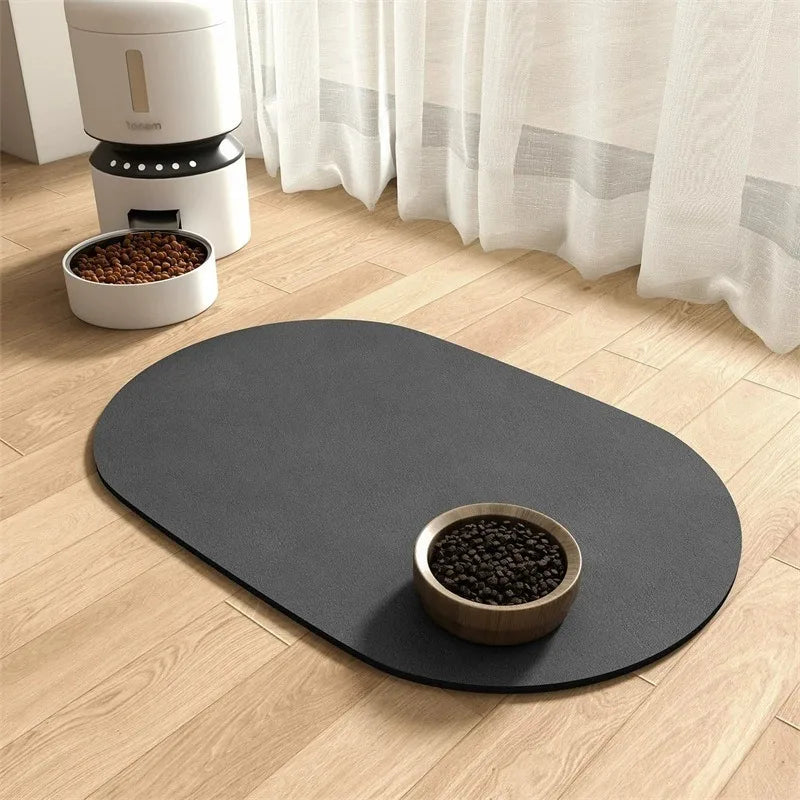 Pet Feeding Mat-Absorbent Pet Placemat for Food and Water Bowl, with Waterproof Rubber Backing, Quick Dry Water Mat for Dog Cat