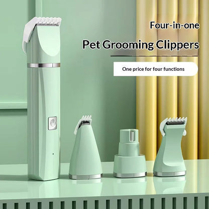 Pet Grooming Clippers for Dogs Cats Quiet Electric Trimmer with Rechargeable Battery Safe Stainless Steel Blade for Home