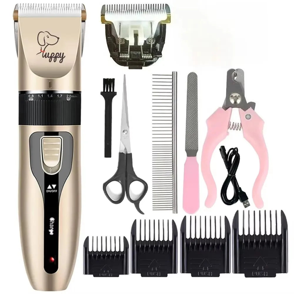 Dog Clipper Pet/Cat/Rabbit Hair Clippers Grooming  Haircut Professional Trimmer Shaver Set Pets Cordless Rechargeable Promotions