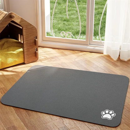 Pet Feeding Mat-Absorbent Pet Placemat for Food and Water Bowl, with Waterproof Rubber Backing, Quick Dry Water Mat for Dog Cat