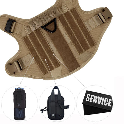 Large Dog Harness Training Pet Vest for French Bulldog German Shepherd Malinois Tactical Harnesses For Walking Dogs Accessories