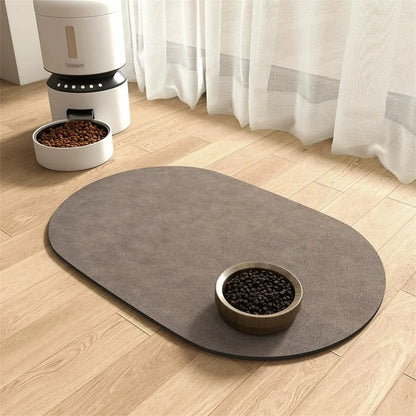 Pet Feeding Mat-Absorbent Pet Placemat for Food and Water Bowl, with Waterproof Rubber Backing, Quick Dry Water Mat for Dog Cat