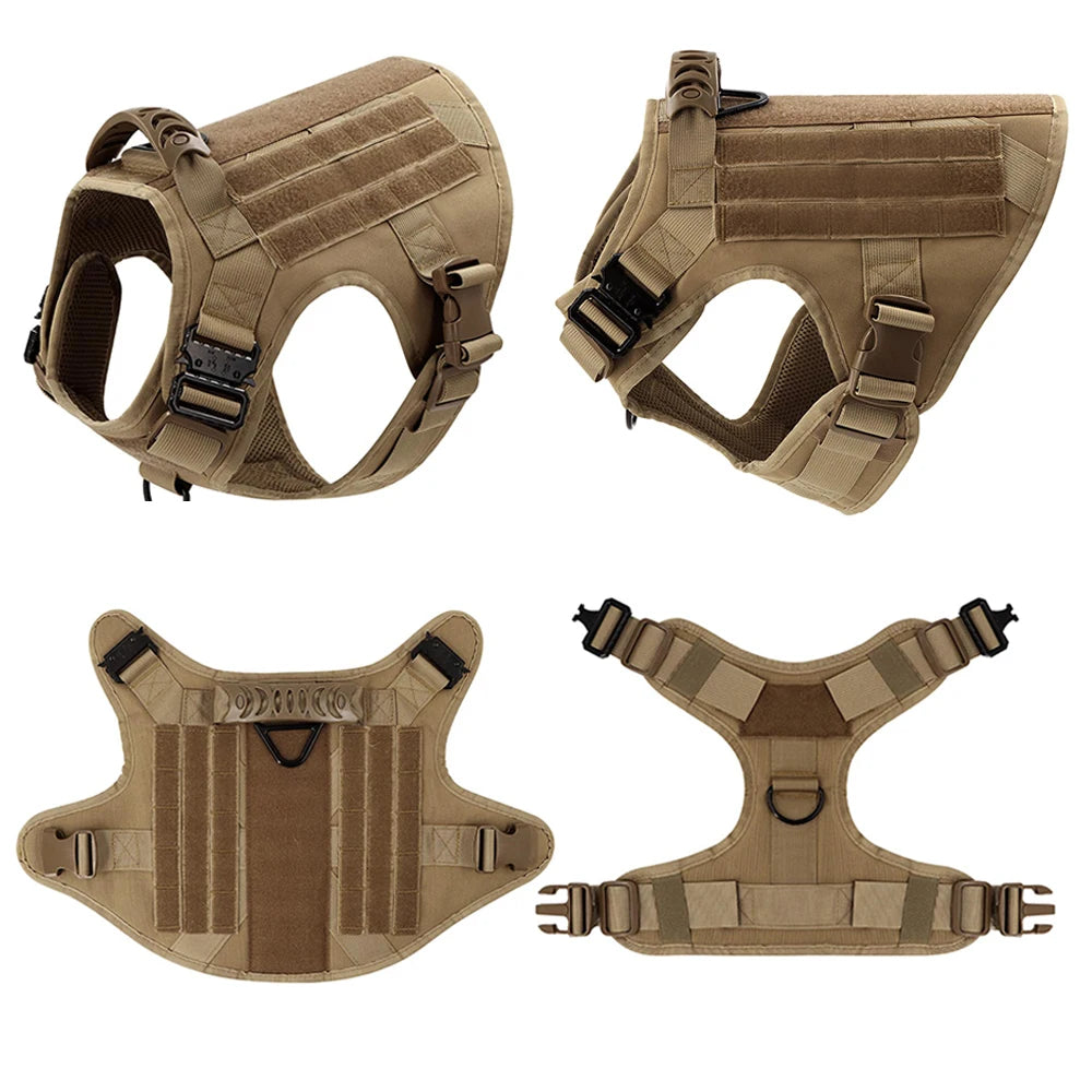 Large Dog Harness Training Pet Vest for French Bulldog German Shepherd Malinois Tactical Harnesses For Walking Dogs Accessories